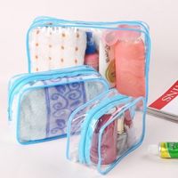 Women's All Seasons Pvc Solid Color Fashion Transparent Pillow Shape Zipper Cosmetic Bag sku image 7