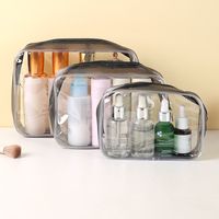 Women's All Seasons Pvc Solid Color Fashion Transparent Pillow Shape Zipper Cosmetic Bag main image 1