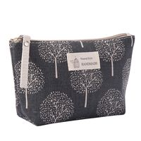 Damen All Seasons Canvas Printing Mode Square Zipper Kosmetik Tasche sku image 22