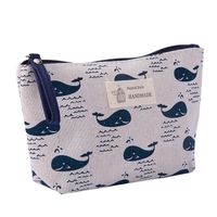 Cute Pastoral Cartoon Canvas Storage Bag Makeup Bags sku image 1