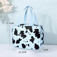 Women's Medium All Seasons Pu Leather Cows Fashion Pillow Shape Bucket Zipper Cosmetic Bag sku image 20