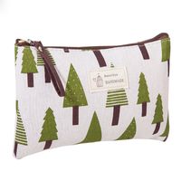 Women's All Seasons Canvas Printing Fashion Square Zipper Cosmetic Bag sku image 3