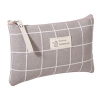 Damen All Seasons Canvas Printing Mode Square Zipper Kosmetik Tasche sku image 5