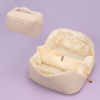 Women's Medium Pu Leather Solid Color Fashion Square Zipper Cosmetic Bag main image 2