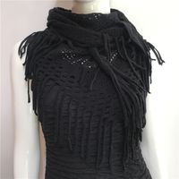 Women's Fashion Solid Color Artificial Wool Tassel Shawls main image 3
