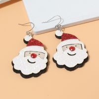 Cute Santa Claus Pu Leather Women's Drop Earrings 1 Pair main image 3
