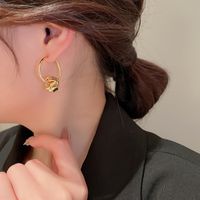Simple Style Geometric Copper Gold Plated Ear Studs 1 Pair main image 2