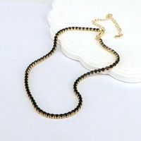 Fashion Geometric Copper Gold Plated Zircon Necklace 1 Piece main image 2