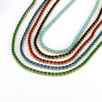 Fashion Geometric Copper Gold Plated Zircon Necklace 1 Piece main image 7