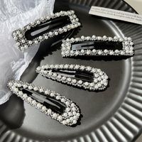 Korean Style Triangle Square Imitation Pearl Alloy Rhinestone Hair Clip 1 Piece main image 6