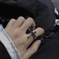 Gothic Cross Alloy Unisex Open Ring 1 Piece main image 6