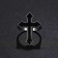 Gothic Cross Alloy Unisex Open Ring 1 Piece main image 5