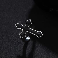 Gothic Cross Alloy Unisex Open Ring 1 Piece main image 2