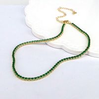 Fashion Geometric Copper Gold Plated Zircon Necklace 1 Piece sku image 3