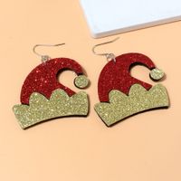 Fashion Christmas Hat Pu Leather Women's Drop Earrings 1 Pair main image 5