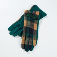 Women's Vintage Style Tartan Cotton Polyester Gloves 1 Pair sku image 2