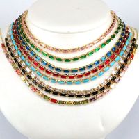 Fashion Geometric Copper Gold Plated Zircon Necklace 1 Piece main image 1