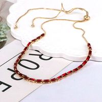 Fashion Geometric Copper Gold Plated Zircon Necklace 1 Piece main image 7
