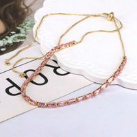 Fashion Geometric Copper Gold Plated Zircon Necklace 1 Piece main image 8