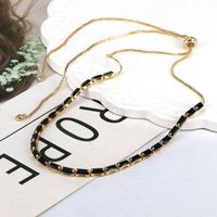 Fashion Geometric Copper Gold Plated Zircon Necklace 1 Piece main image 9