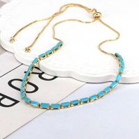 Fashion Geometric Copper Gold Plated Zircon Necklace 1 Piece main image 10