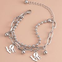 Fashion Letter Stainless Steel Plating Bracelets main image 4