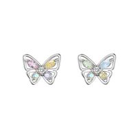 Mode Papillon Laiton Placage Boucles D'oreilles 1 Paire main image 4