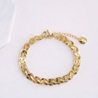 Ins Style Leaf Titanium Steel Plating Bracelets 1 Piece sku image 1