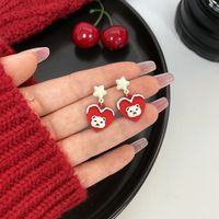 Moda Árbol De Navidad Aleación Esmalte Mujeres Pendientes De Gota 1 Par sku image 2