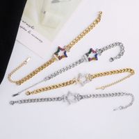 Fashion Star Titanium Steel Inlay Zircon Bracelets 1 Piece main image 6