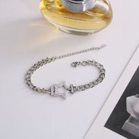 Fashion Star Titanium Steel Inlay Zircon Bracelets 1 Piece sku image 4