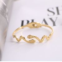 Fashion Snake Titanium Steel Plating Bangle 1 Piece main image 2