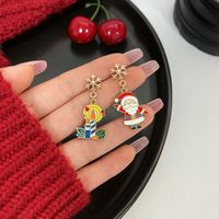 Moda Árbol De Navidad Aleación Esmalte Mujeres Pendientes De Gota 1 Par sku image 1