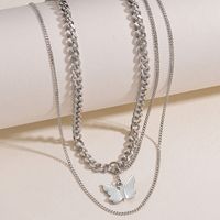 Fashion Butterfly Stainless Steel Plating Necklace main image 4