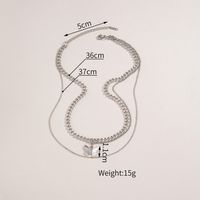 Fashion Butterfly Stainless Steel Plating Necklace main image 3