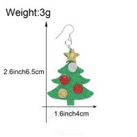 Cute Christmas Tree Pu Leather Women's Drop Earrings 1 Pair main image 5