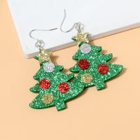 Cute Christmas Tree Pu Leather Women's Drop Earrings 1 Pair main image 4