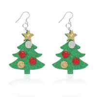 Cute Christmas Tree Pu Leather Women's Drop Earrings 1 Pair main image 2