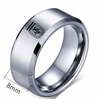 Simple Style Letter Titanium Steel Plating Rings 1 Piece main image 1