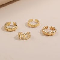 Simple Style Alloy Plating Women's Open Ring 4 Pieces main image 3