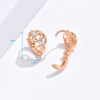 Fashion Simple Style Circle Alloy Copper Gold Plated Zircon Unisex Hoop Earrings 1 Pair main image 2