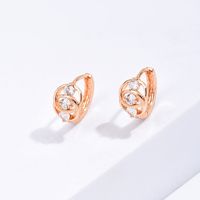 Fashion Simple Style Circle Alloy Copper Gold Plated Zircon Unisex Hoop Earrings 1 Pair main image 4
