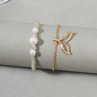 Fashion Fish Tail Alloy Beads Women's Anklet 1 Set main image 5