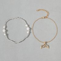Fashion Fish Tail Alloy Beads Women's Anklet 1 Set main image 4