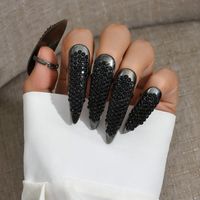 Funny Solid Color Alloy Inlay Rhinestones Women's Rings 5 Pieces main image 8