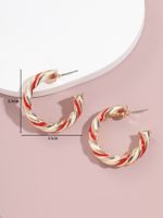 1 Paire Mode Forme C Alliage Boucles D'oreilles main image 8