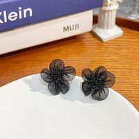 Simple Style Flower Cloth Lace Women's Ear Studs 1 Pair main image 1