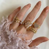 Fashion Animal Alloy Rhinestones Women's Rings 1 Set main image 1