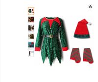 Christmas Fashion Color Block Festival Costume Props sku image 2