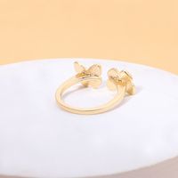 Fashion Butterfly Alloy Gold Plated Women's Open Ring 1 Piece main image 3